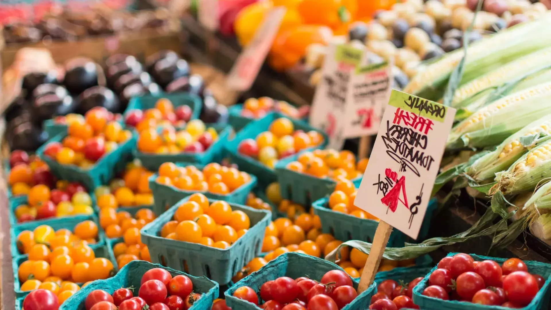 Farmers market tomatoes